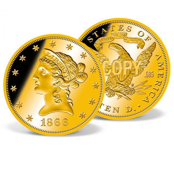 1866 Liberty Head Eagle Replica Gold Coin US_9173960_1