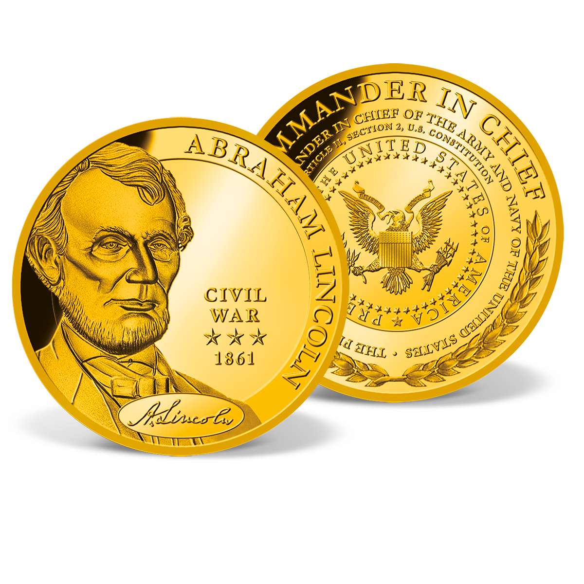 AMERICAN CIVIL WAR JFK Half Dollar Coin 150th Anniversary Abraham Lincoln