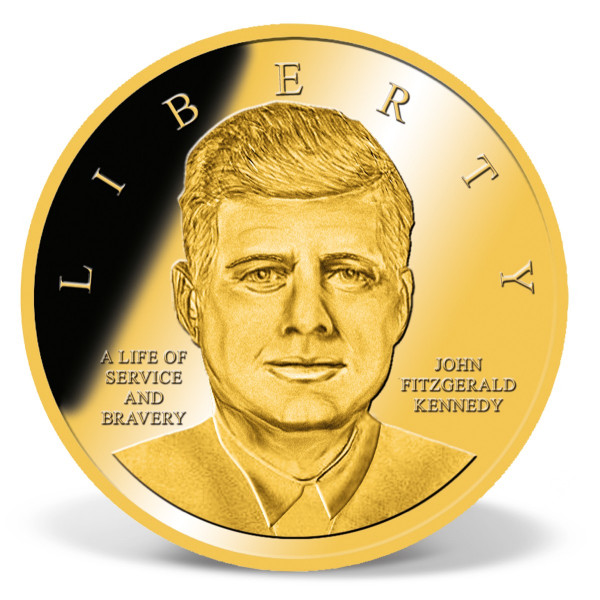 JFK Presidential Leadership Commemorative Coin | Gold-Layered | Gold ...
