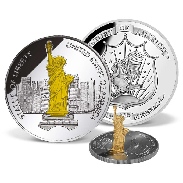 Statue of Liberty Gold-Plated Standing Coin US_1680107_1