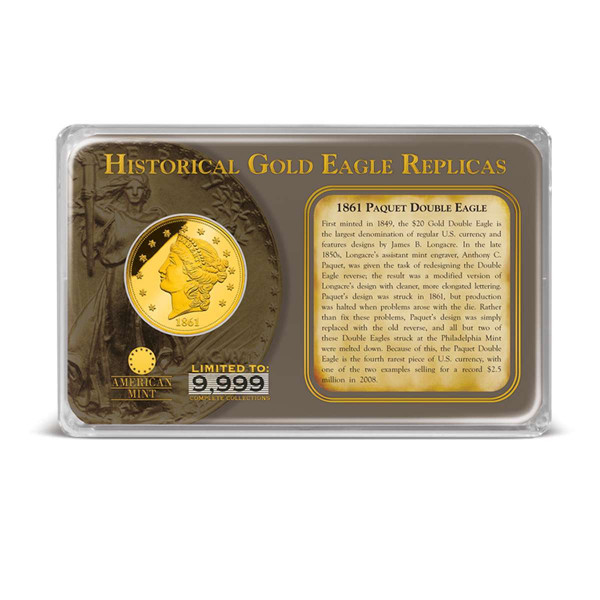 1861 Paquet Gold Double Eagle Replica Tribute US_8201516_1