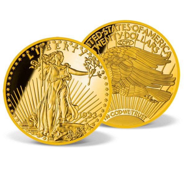 Jumbo 1933 Gold Double Eagle Replica Coin