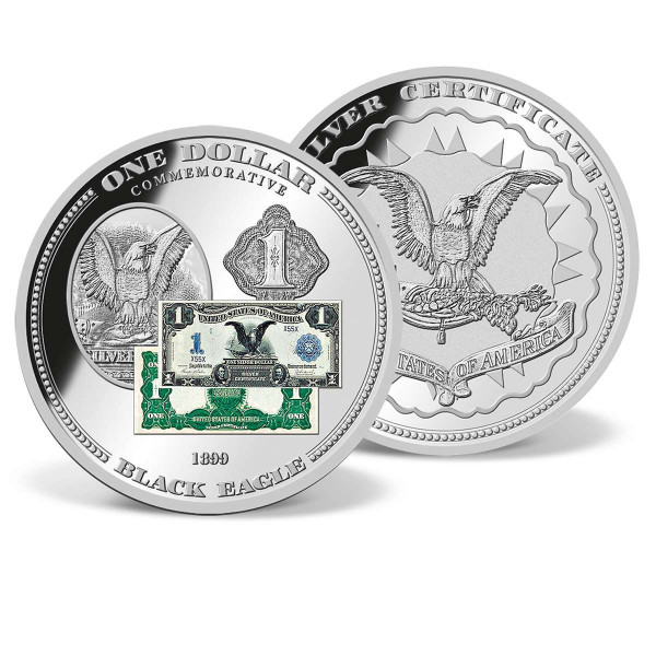 1899 Black Eagle $1 Silver Certificate Commemorative Coin US_9184813_1