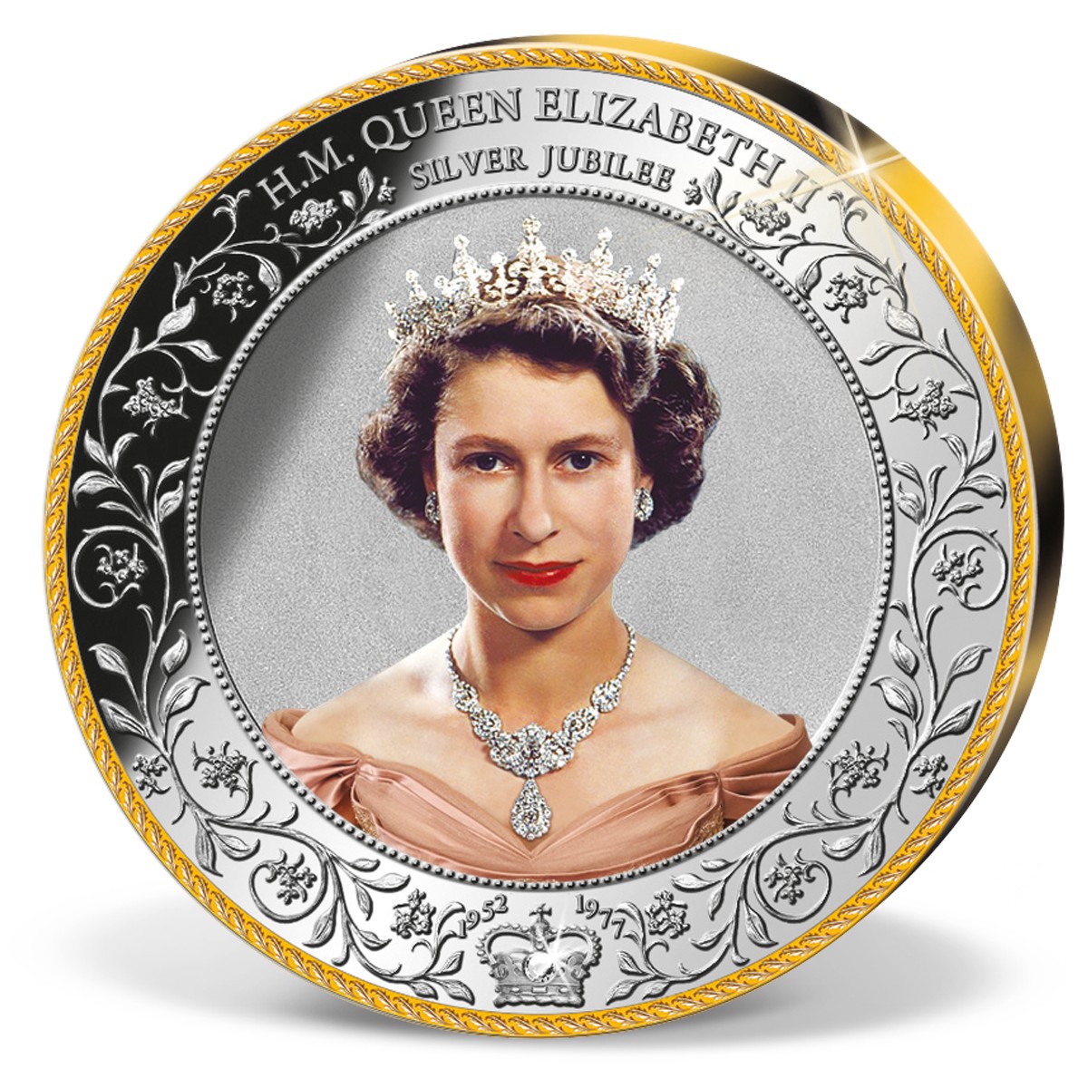 Queen Elizabeth II Silver Jubilee Colossal Commemorative Coin Gold