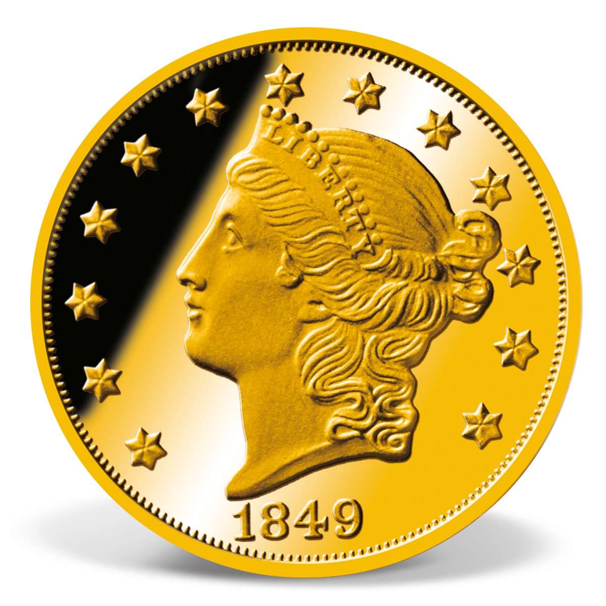 Chapado en Laton ゴールド　D 1849 Liberty Head Gold Double Eagle Replica | Solid Gold