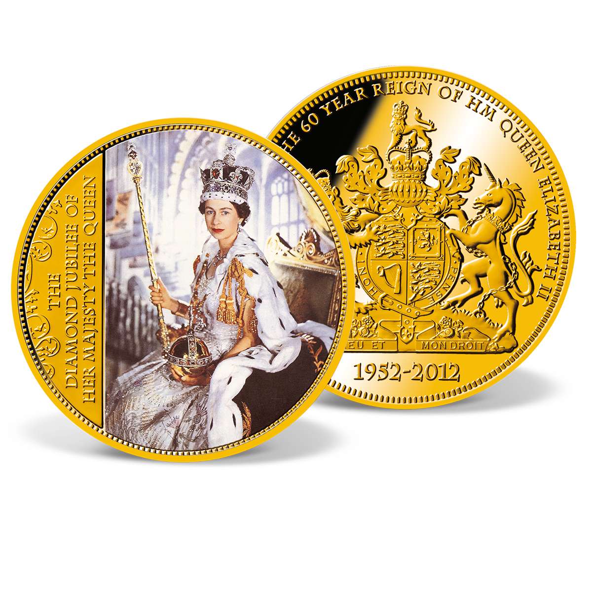 Queen Elizabeth II Diamond Jubilee Colossal Commemorative Coin Gold