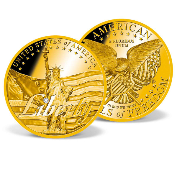 The Liberty - Symbols of Freedom Crystal Inlay Commemorative Coin US_1711921_1