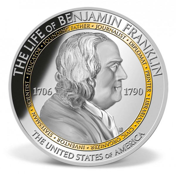 Benjamin Franklin Inventor Commemorative Coin American Mint