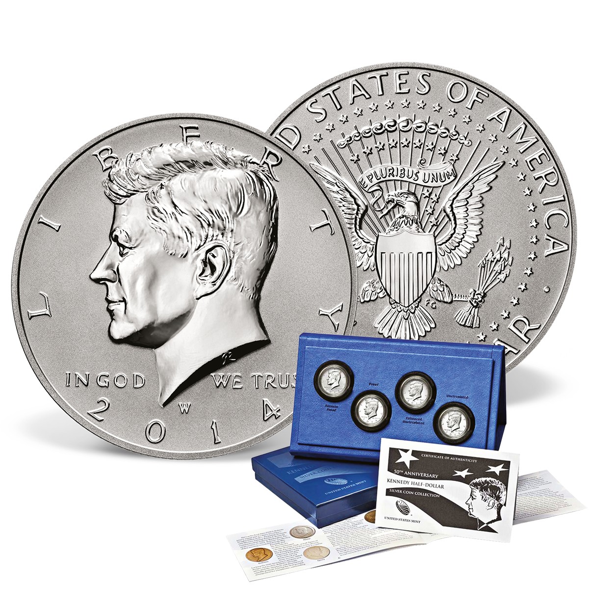 2014 P D S John Kennedy Proof & BU Half Dollars From Mint Sets Combined Shipping