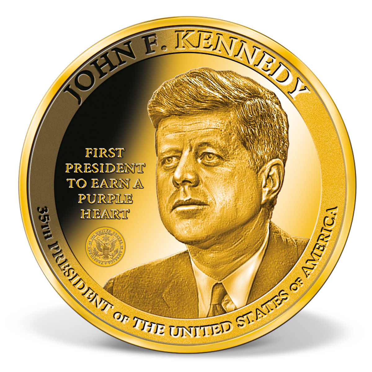 John F. Kennedy - First President to Earn a Purple Heart Colossal