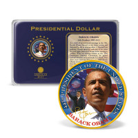 Barack Obama Presidential Dollar Color Coin US_1700015_1 Barack Obama Presidential Dollar Color Coin US_1700015_1