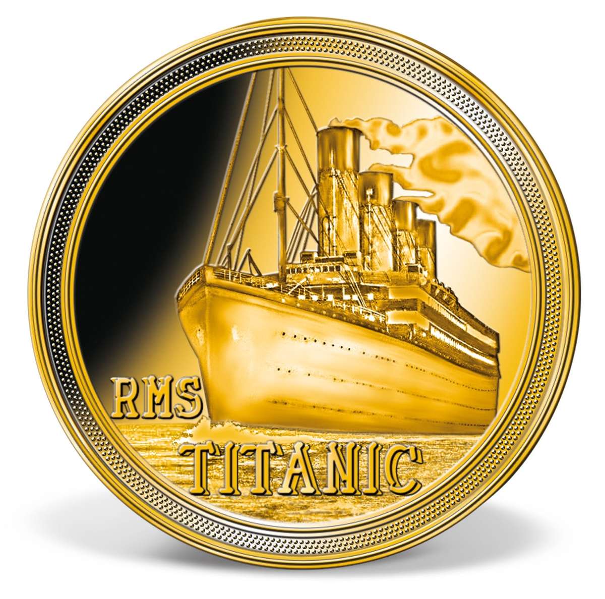 Sinking of the Titanic Commemorative Gold Coin Solid Gold Gold