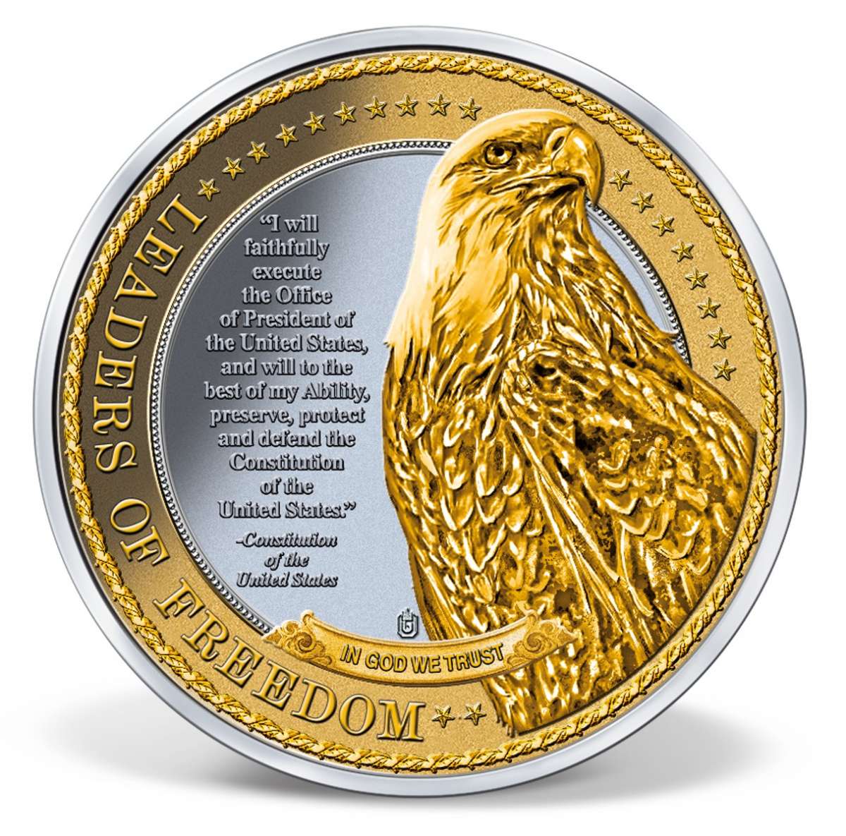 Gigantic Abraham Lincoln Commemorative Coin GoldLayered Gold