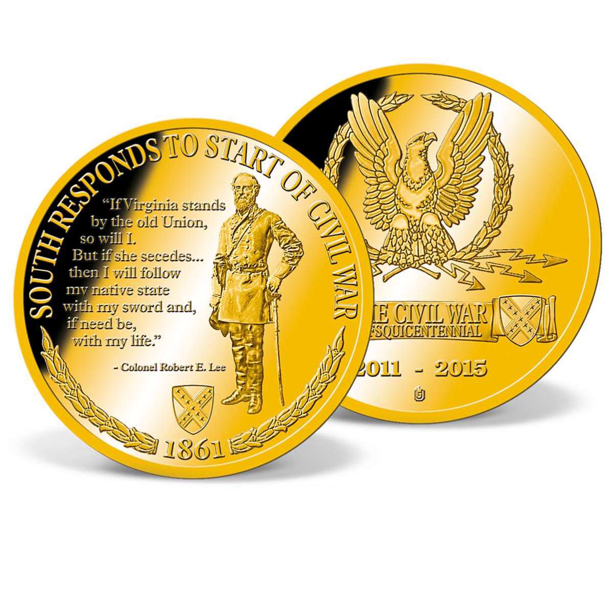 Robert E. Lee Inspirations Commemorative Coin GoldLayered Gold