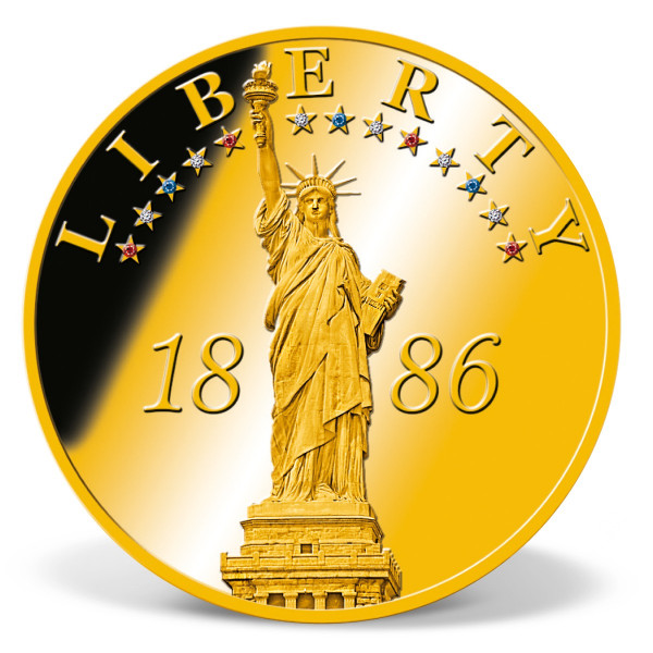 Statue of Liberty Anniversary Jumbo Commemorative Coin GoldLayered