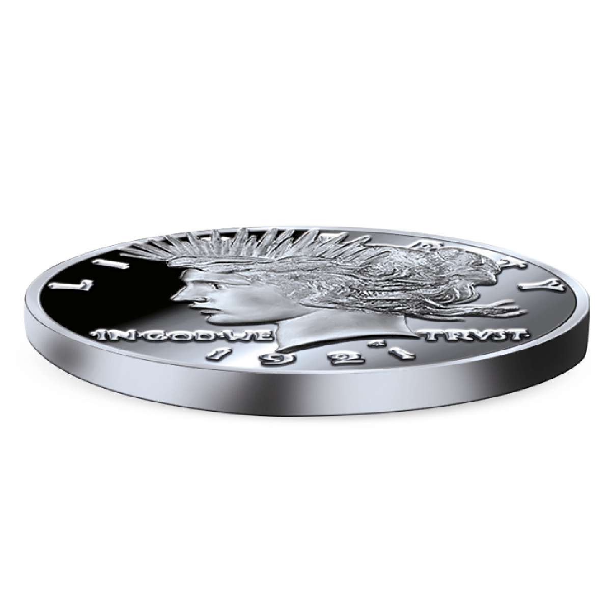 1921 Peace Dollar High Relief Replica | Silver-Plated